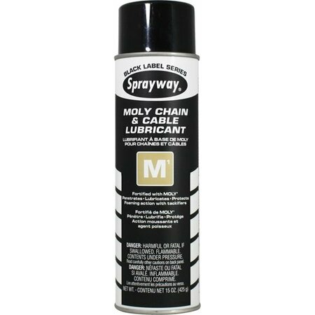SPRAYWAY M1 Moly Chain & Cable Lubricant, 12PK SW291